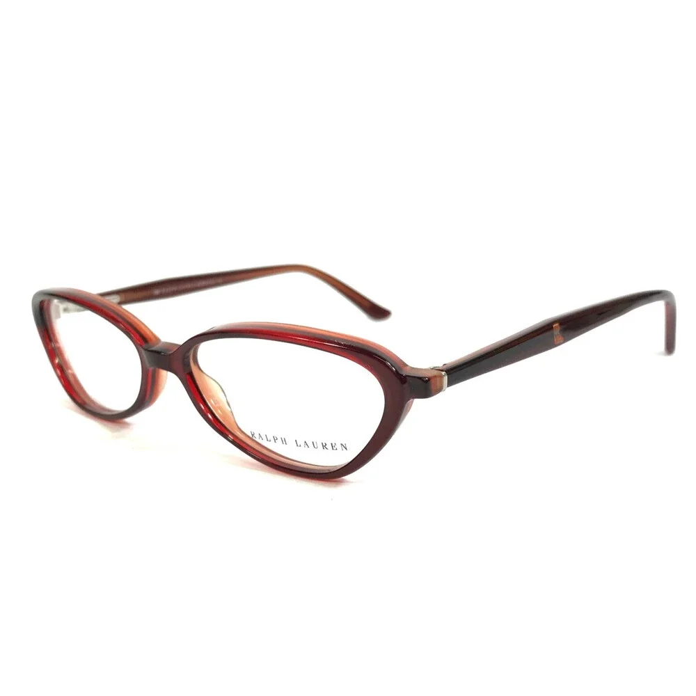 Vintage Ralph Lauren Eyeglasses Frames RL1338 Y62 Brown Red Oval 48-13-135